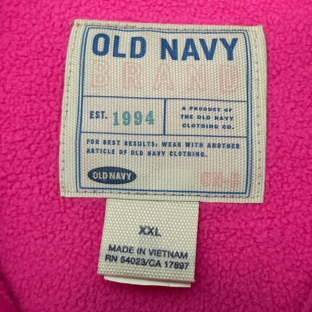 Old Navy Girls XXL Puffer Vest Hot Pink Y2K Barbiecore Fleece Lined Vintage